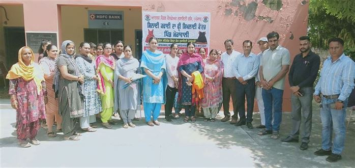 Adarsh Social Welfare Society inaugurated a free training center for sewing clothes for the welfare of girls at village Moranwali.
